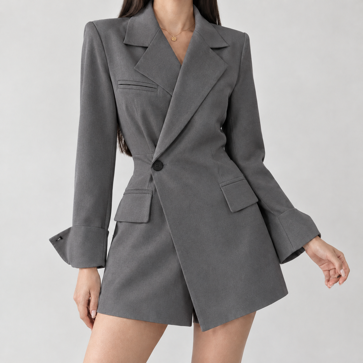Anaelle Tailored Playsuit - Gray