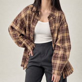 Kelsey Plaid Overshirt - Brown Check