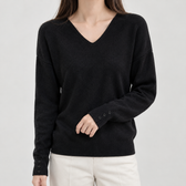 Kristien V Neck Sweater - Black