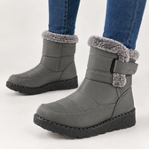 Sanremo Quilted Snow Boots - Silver Gray
