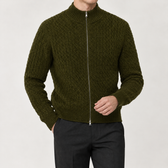 Arnt Cable Knit Sweater - Green