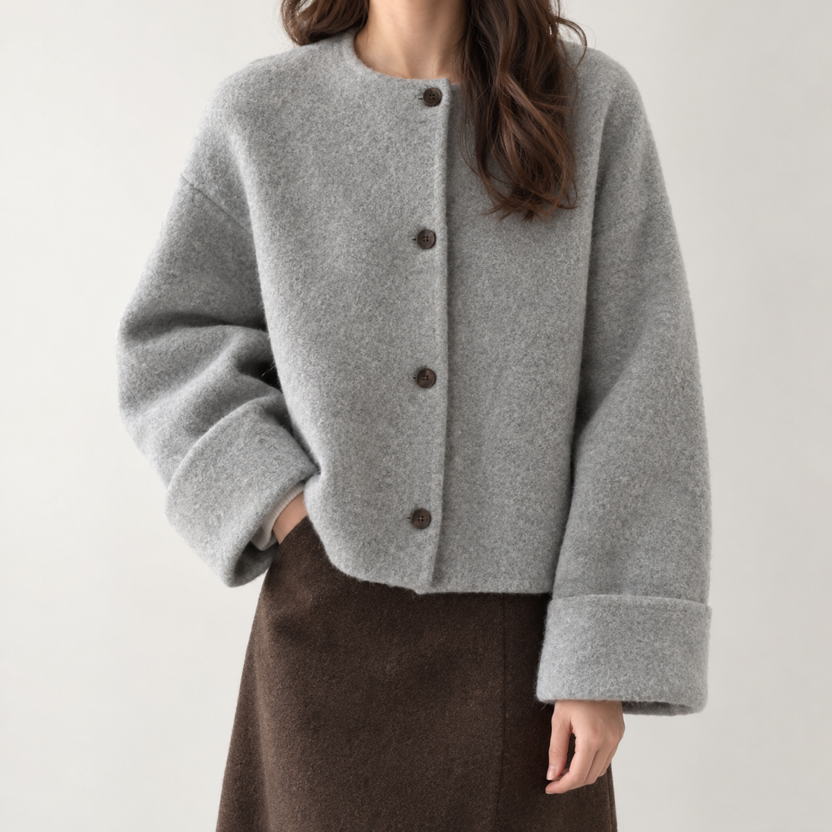 Clelia Wool Cardigan - Maple Leaf Yellow