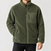 Jean Stand Collar Jacket - Dark Olive
