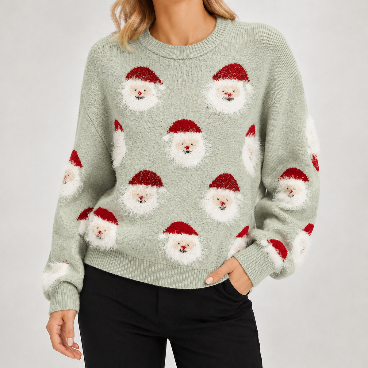 Calista Santa Sweater - Light Green