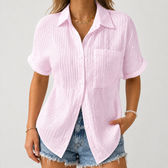 Celestina Crinkle Shirt - Pink