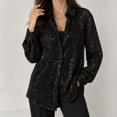 Cesaltina Sequin Shirt - Black