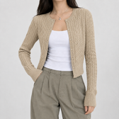 Isabella Cable Cardigan - Beige