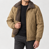 Guy Fleece Lined Jacket - Khaki