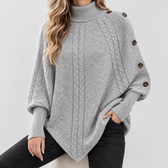 Josette Cable Knit Top - Grey