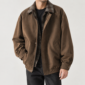 Barthelemy Plaid Collar Jacket - Brown