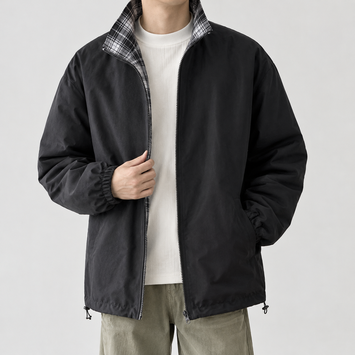 Alfred Reversible Jacket - Black