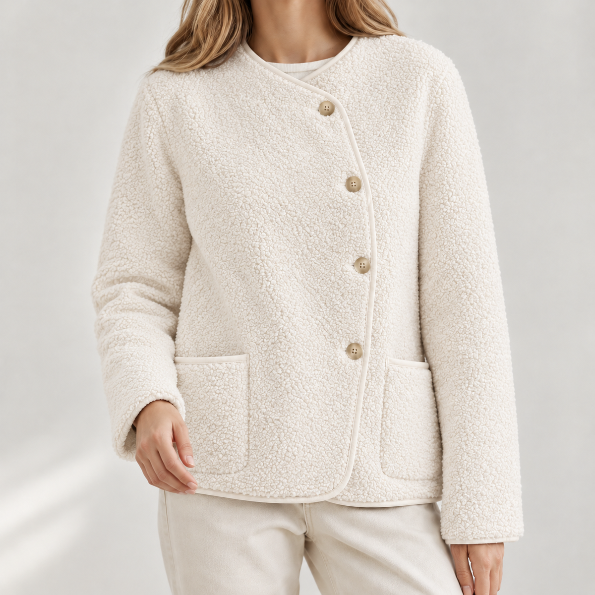 Minerva Teddy Jacket - Off White