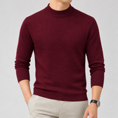Gudni Mock Neck Sweater - Date Red