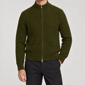 Arnt Cable Knit Sweater - Green