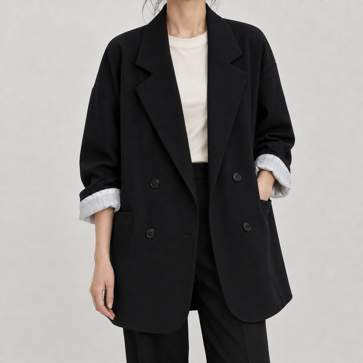 Candida Relaxed Blazer - Black