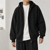 Clement Hooded Zip Jacket - Black
