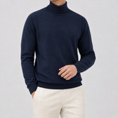 Atle Turtleneck Sweater - Dark Blue