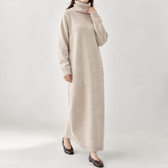 Cyrielle Turtleneck Sweater Dress - Apricot