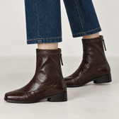 Licia Leather Ankle Boots - Brown