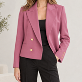 Gisela Cropped Blazer - Purple Pink