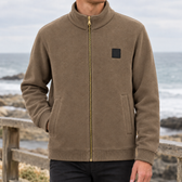 Dietrich Stand Collar Jacket - Coffee