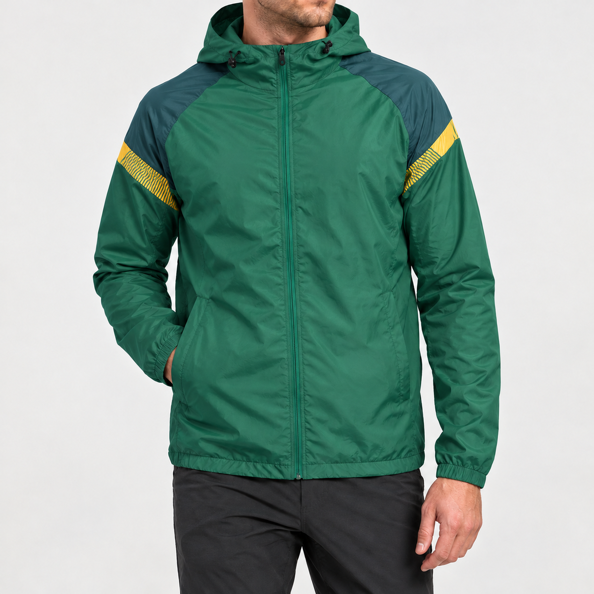Rasmus Hooded Windbreaker Jacket - Dark Green