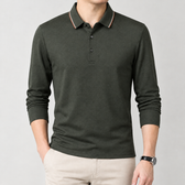 Adalsteinn Tipped Polo - Military Green