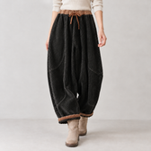Laeticia Corduroy Pants - Black