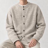 Ilario Textured Cardigan - Khaki