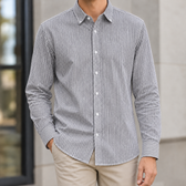 Morgan Striped Shirt - Gray Bar
