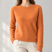 Henrietta Cashmere Sweater - Pumpkin Orange