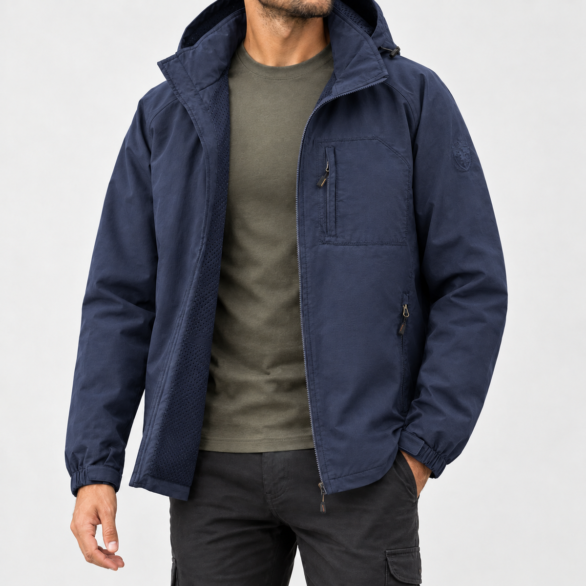 Christof Hooded Jacket - Dark Blue