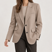 Galatea Relaxed Fit Blazer - Light Brown
