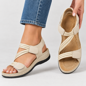 Victorine Strappy Wedge Sandals - Off White