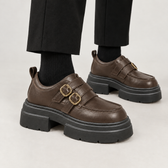 Domenica Double Monk Shoes - Light Brown
