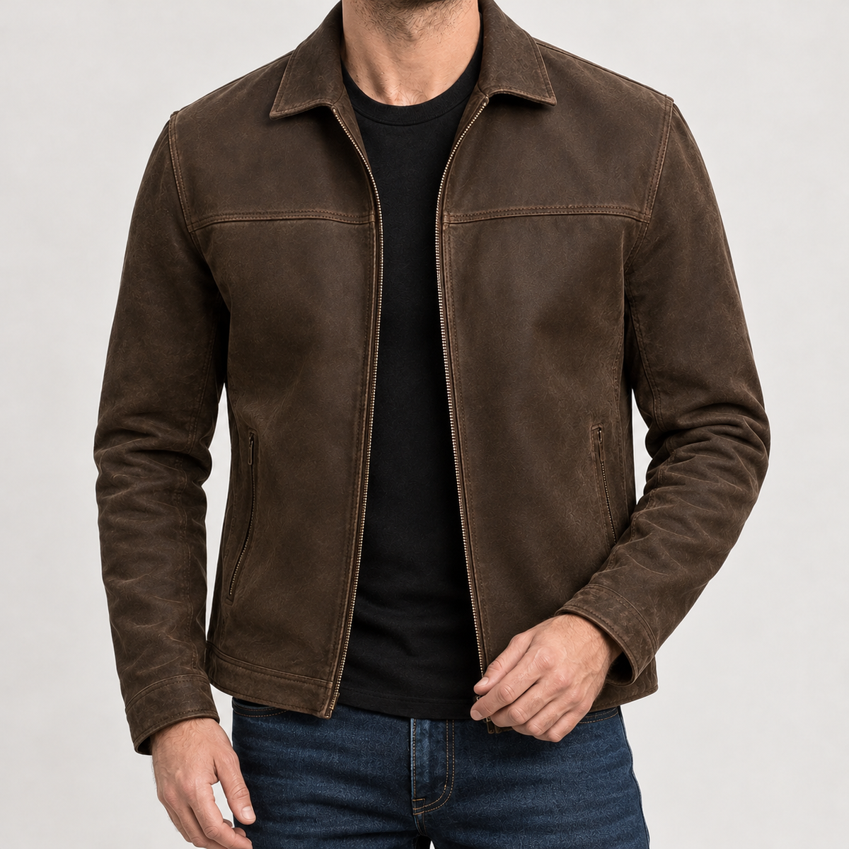 Gunnar Zip Jacket - Brown