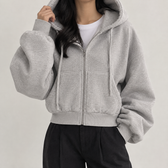 Dorotea Balloon Sleeve Hoodie - Light Gray