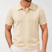 Norman Pointelle Cardigan - Khakis