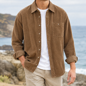 Otto Corduroy Overshirt - Khaki