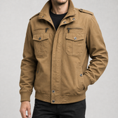 Elian Utility Jacket - Khaki