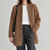 Valentina Brushed Cardigan - Caramel Brown