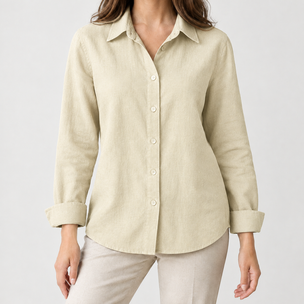Hedwig Cotton Linen Shirt - Light Yellow