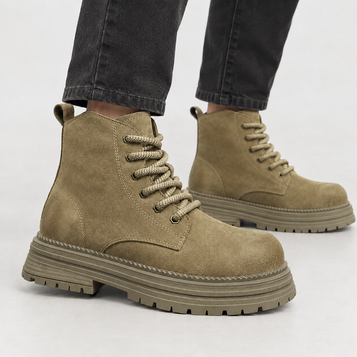 Gianpaolo Lace Up Boots - Khaki