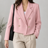 Alida Tailored Blazer - Pink