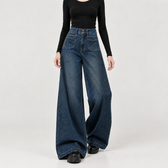 Leonora Wide Leg Jeans - Vintage Blue