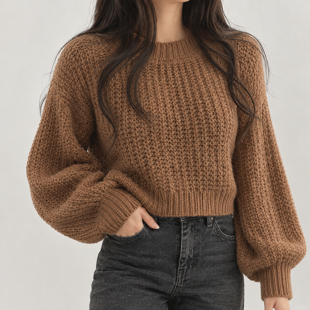 Fanney Crewneck Sweater - Coffee