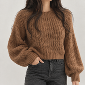 Fanney Crewneck Sweater - Coffee