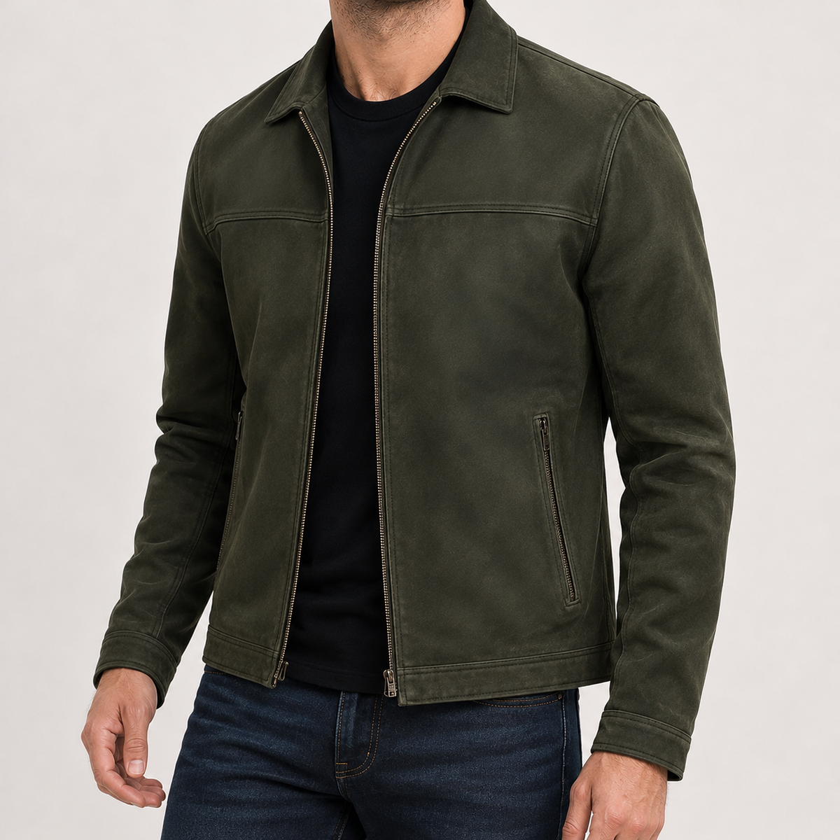Gunnar Zip Jacket - Army Green