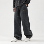 Rodolfo Wide Leg Jeans - Black Gray