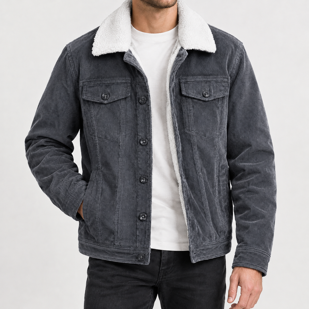 Iban Corduroy Jacket - Gray